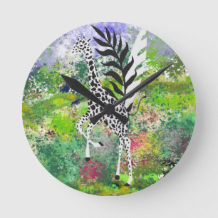 Wildlife Friendship - Giraffe Runde Wanduhr
