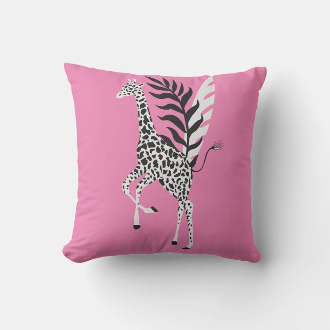 Wildlife friendship - Orang Giraffe cushion Kissen (Vorderseite)