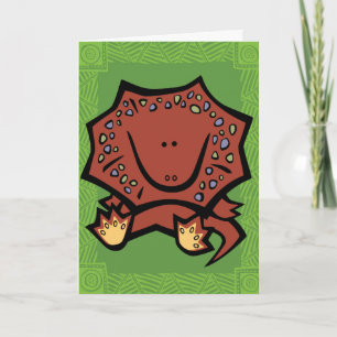 Wildlife Frilled Neck Lizard Puzzle Greeting Card Karte