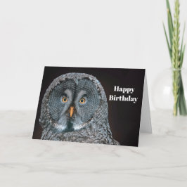 Wildlife Great Gray Owl Geburtstag Karte