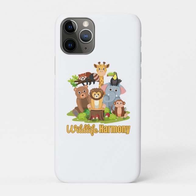 Wildlife Harmony for animal lover phone case (Rückseite)