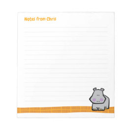 Wildlife Hippo Note Pad Notizblock
