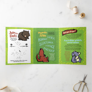 Wildlife Kookaburra Puzzle Grußkarte Dreifach Gefaltete Urlaubskarte