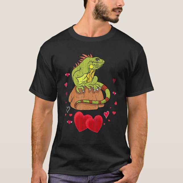 Wildlife Lizard Heart Animal Reptile Tropical Igu T-Shirt (Vorderseite)
