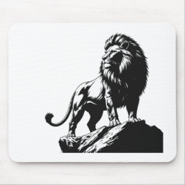 🦁 Wildlife Majesty - The King's Gaze Mousse Pads Mousepad