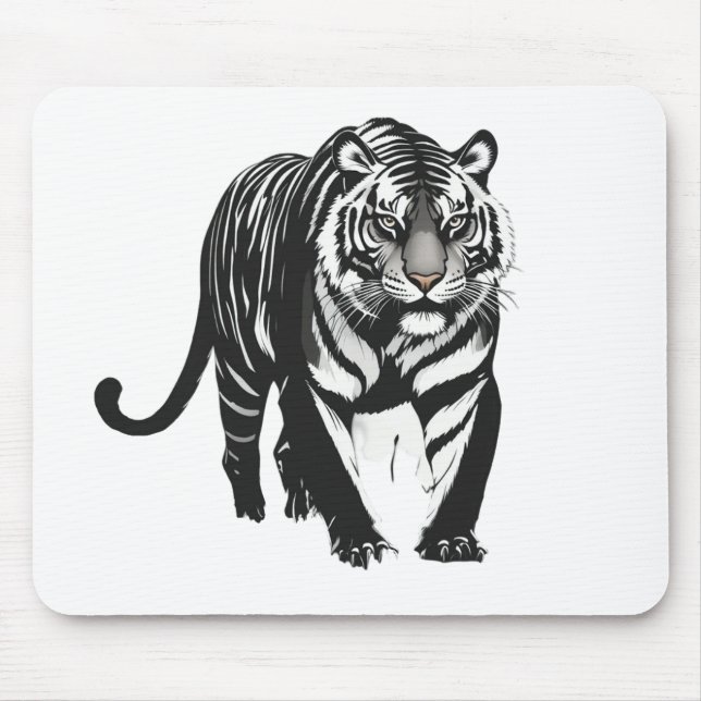 🐅 Wildlife Majesty - Tiger auf dem Prowl Mäuse-Pa Mousepad (Vorne)