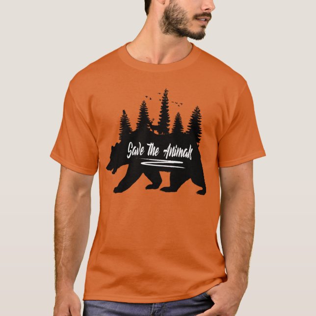 Wildlife nature forest animals gift T-Shirt (Vorderseite)