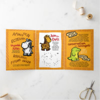 Wildlife Rhino Puzzle Grußkarte Trifold
