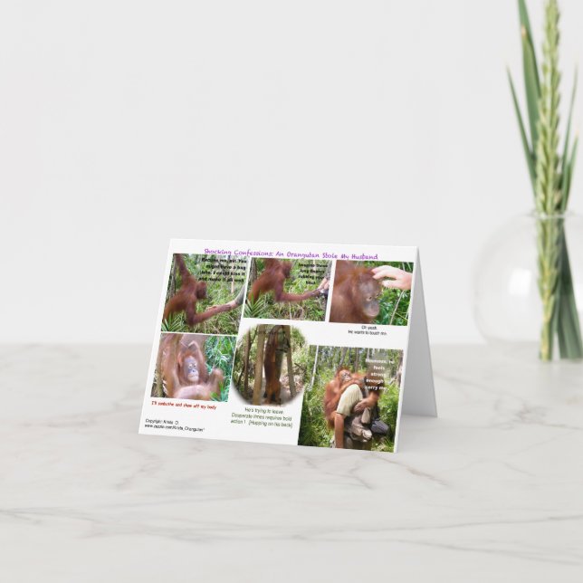 Wildlife Romantic Humor Karte (Vorderseite)