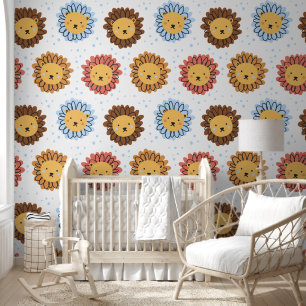 Wildlife Safari Lion Pattern Tapete