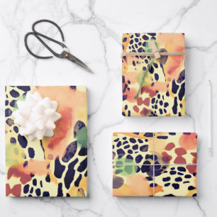 Wildlife Safari Tiere Furs Prints Patterns Geschenkpapier Set