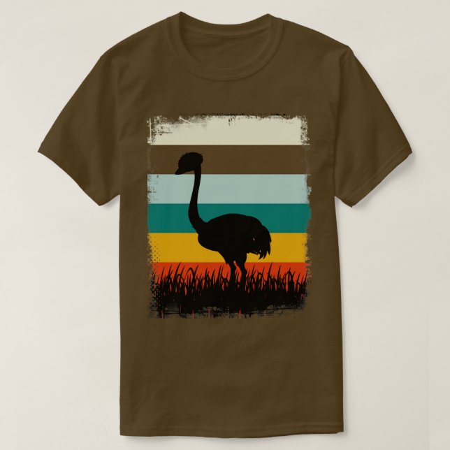 Wildlife Safari Zoo Vogel Animal Ostrich T-Shirt (Design vorne)