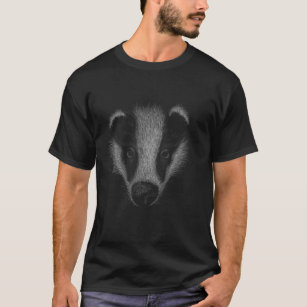 WildLife SketchArt European Badger Pencil Zeichnen T-Shirt