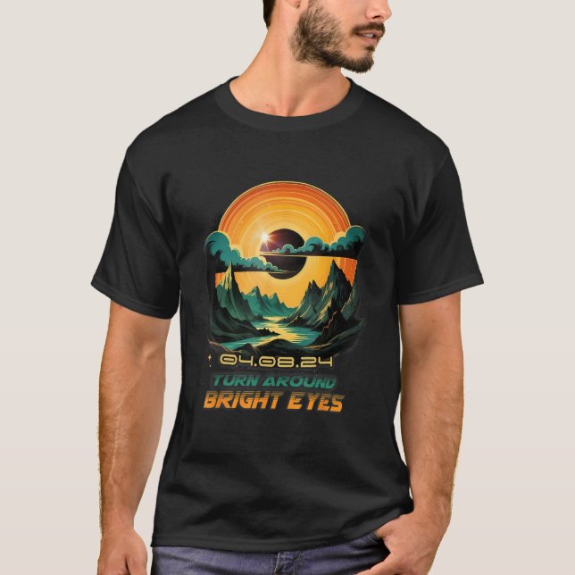 Wildlife Total Solar Eclipse 2024 Turn Around Brig T-Shirt (Vorderseite)