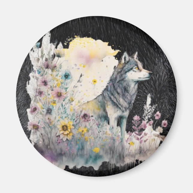 Wildlife Wolf Magnet (Vorne)