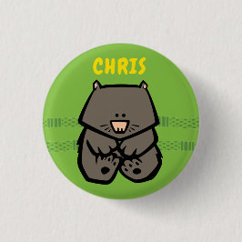 Wildlife Wombat Abzeichen Button