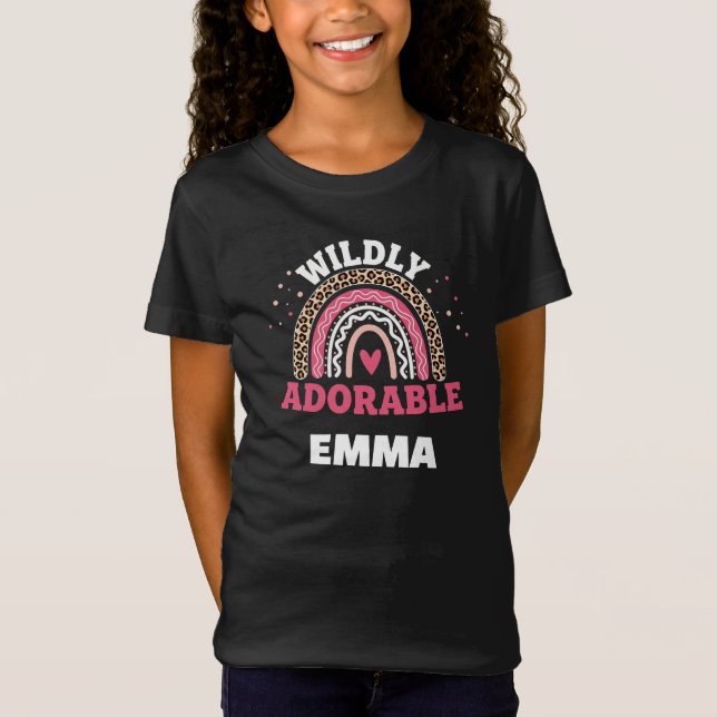 "Wildly Adorable Personalized Girl Tee - Boho Rain (Vorderseite)