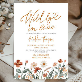 Wildly in Love Fall Wildflower Bridal Shower Einladung