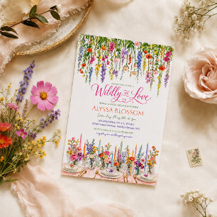 Wildly in Love Wildflower-Brautjungfern-Einladung Einladung