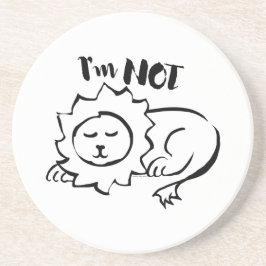 Wildly Punny — I’m Not Lion Minimalist Lion Art Getränkeuntersetzer