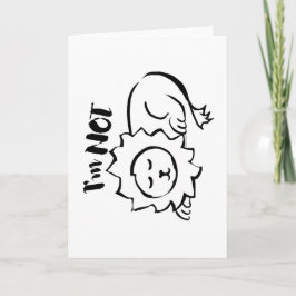 Wildly Punny — I’m Not Lion Minimalist Lion Art Karte