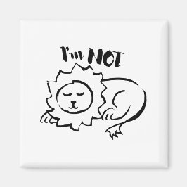 Wildly Punny — I’m Not Lion Minimalist Lion Art Magnet