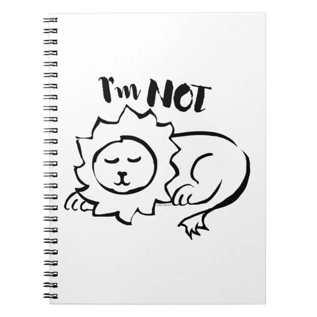 Wildly Punny — I’m Not Lion Minimalist Lion Art Notizblock (Vorderseite)