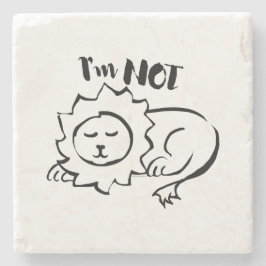 Wildly Punny — Ich bin kein Löwe Minimalistische L Steinuntersetzer