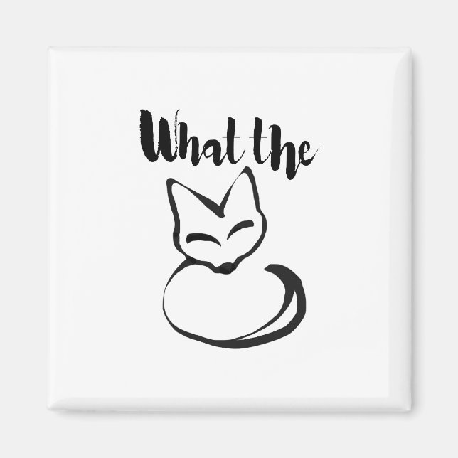 Wildly Punny — Was der Fuchs? Minimalistische Pun- Magnet (Vorne)
