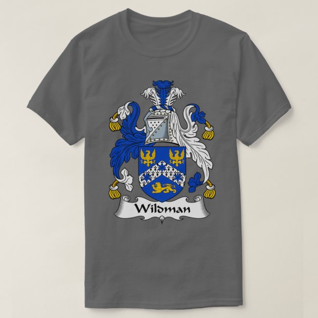 Wildman Coat of Arms Familienwappen T-Shirt (Design vorne)