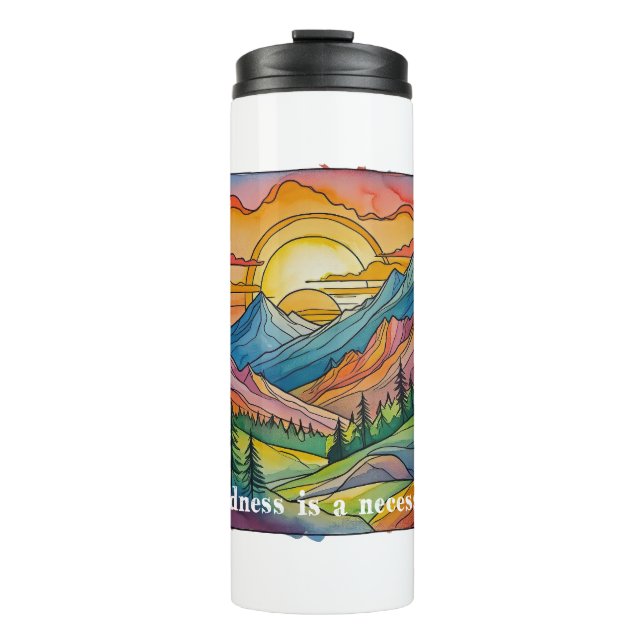 Wildness is a necessity save our public lands  thermosbecher (Vorderseite)