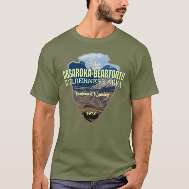 Wildnis Absaroka-Bärzahn (Pfeilspitzen) T-Shirt (Vorderseite)