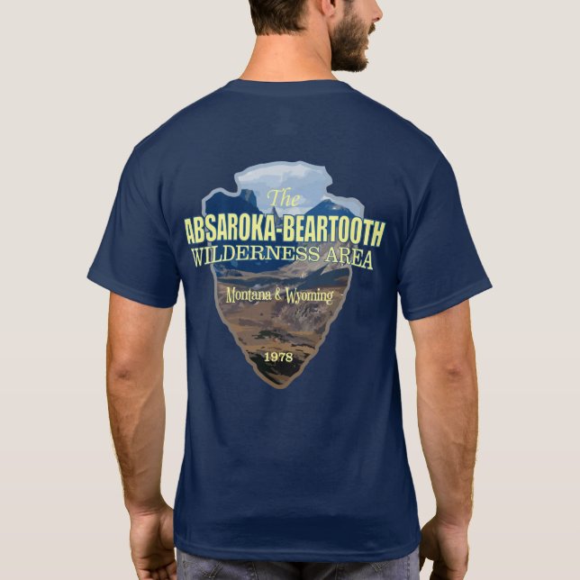 Wildnis Absaroka-Bärzahn (Pfeilspitzen) T-Shirt (Rückseite)
