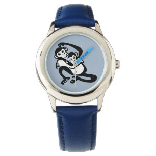 Wildnis. - BONOBO - gefährdeter Schimpanse - Blau Armbanduhr