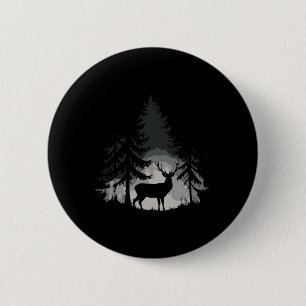 Wildnis Hirsch Wald Wildtiere Natur Im Freien Button