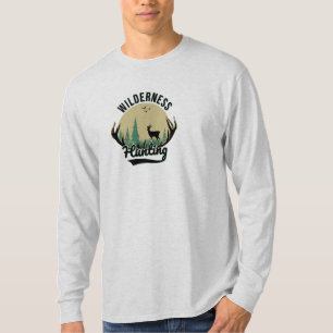 Wildnis Hirsche Jagd Langschläfer T-Shirt