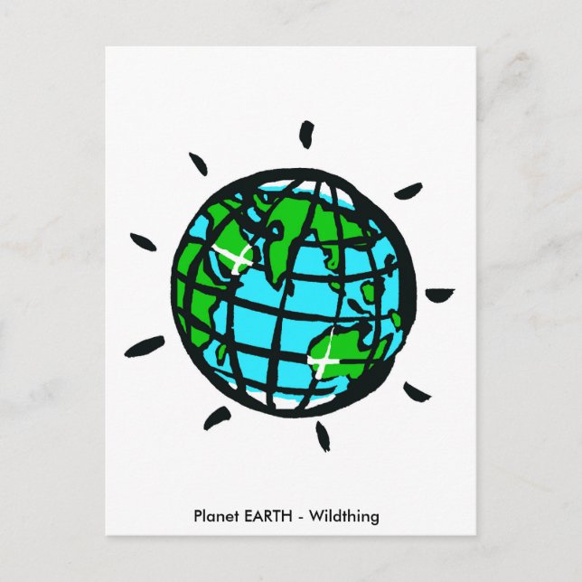 Wildnis - Planet EARTH - Erhaltung der Umwelt Postkarte (Vorderseite)