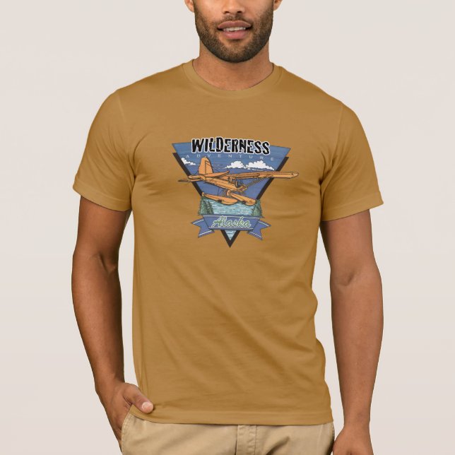 Wildnis-Seeflugzeug-Abenteuer Alaska T-Shirt (Vorderseite)