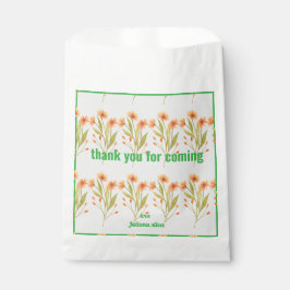 Wildorange Blume Babydusche Gefallen Tasche Geschenktütchen