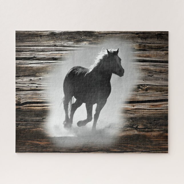 Wildpferd galoppierend puzzle (Horizontal)