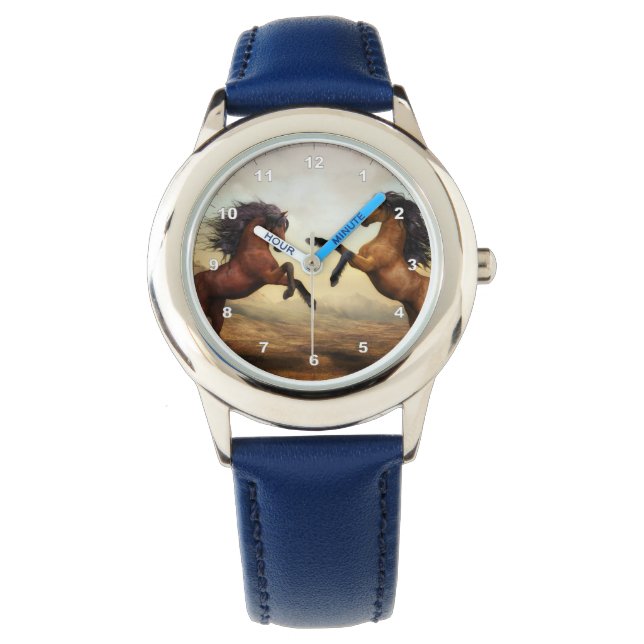 Wildpferde Armbanduhr (Vorderseite)