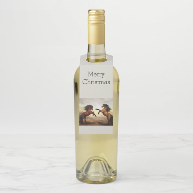 Wildpferde Flaschenanhänger (Auf Flasche)