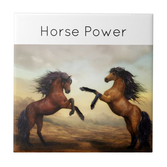 Wildpferde Fliese (Vorderseite)