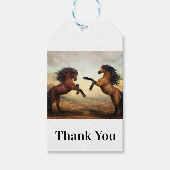 Wildpferde Geschenkanhänger (Vorderseite)