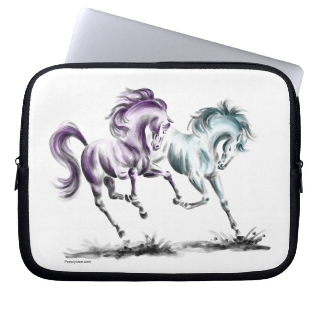 Wildpferde Laptopschutzhülle (Vorderseite)