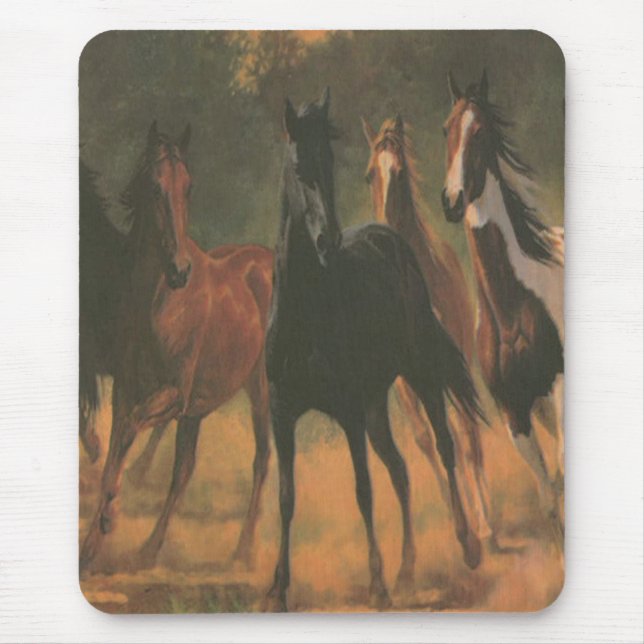 Wildpferde Mousepad (Vorne)