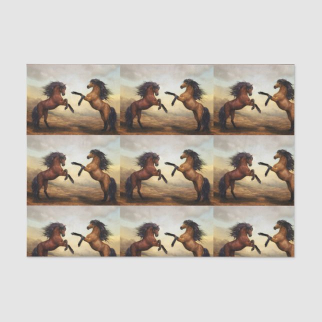 Wildpferde Seidenpapier (Vorderseite)