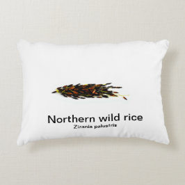 Wildreis im Norden auf weißem Grund Dekokissen
