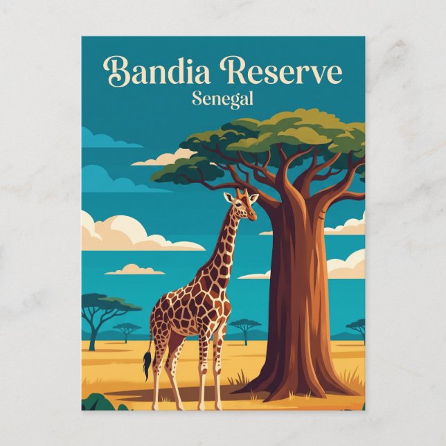 Wildreservat Bandia Senegal Postkarte (Vorderseite)