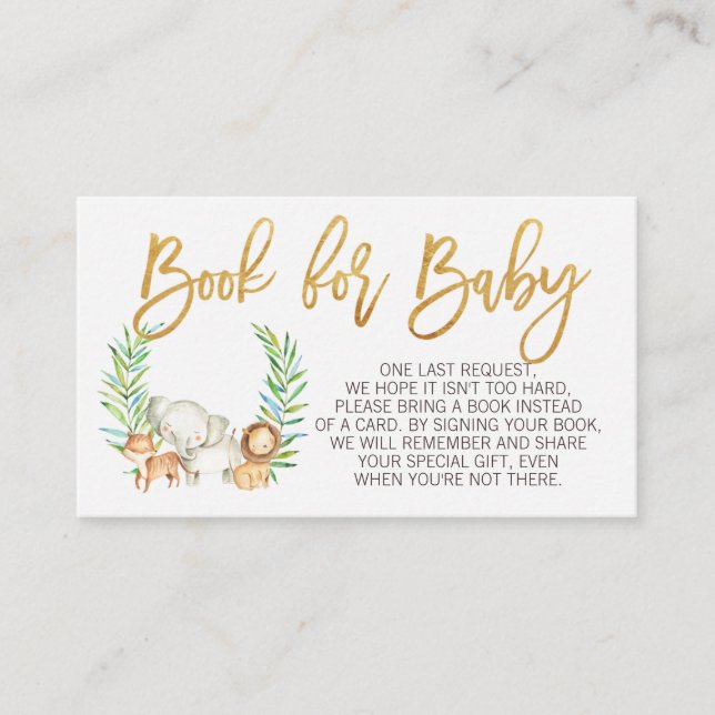 Wildsafari-Dschungel-Tiere Buchungsanforderung ein Begleitkarte (Vorderseite)